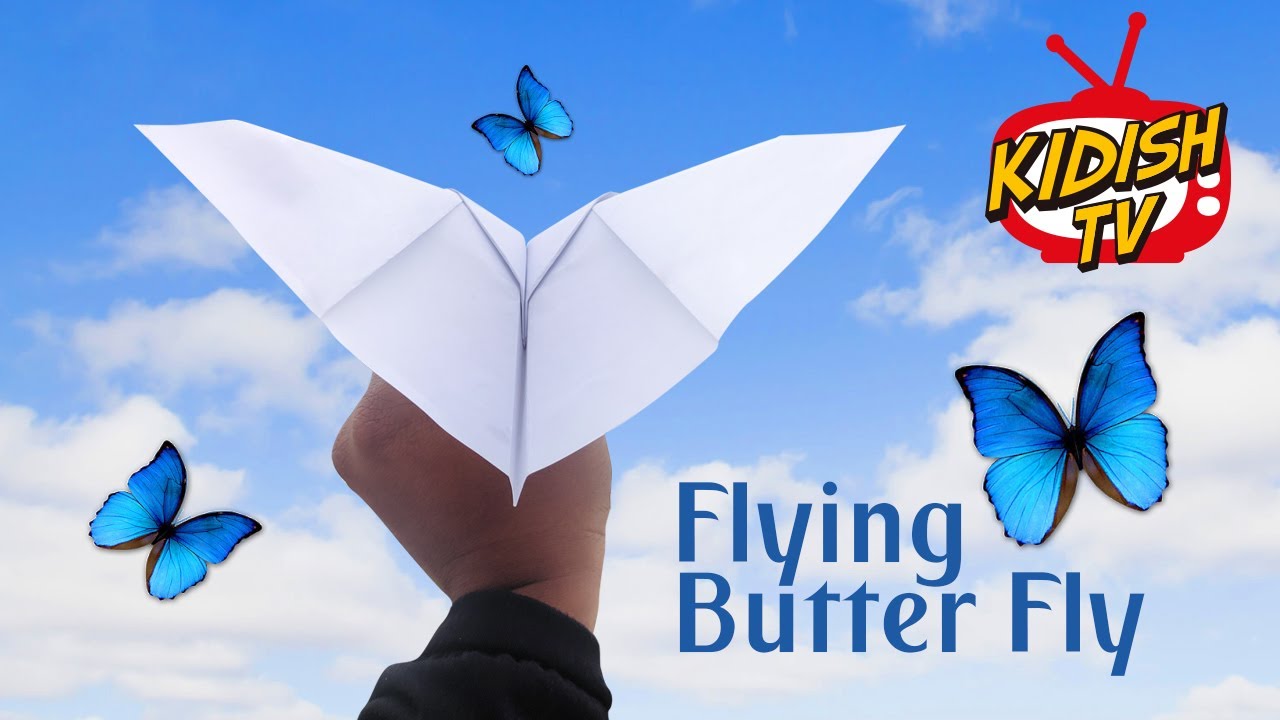 How to make a flying butter fly flying paper plane like butter fly