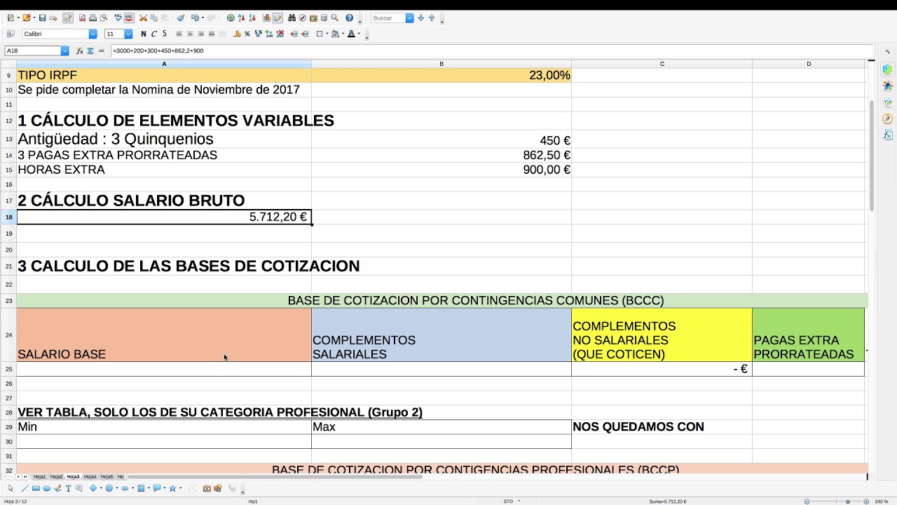 Como hacer una nómina paso a paso