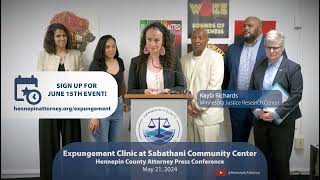 Press Conference: Announce second expungement clinic and advance-scheduling option