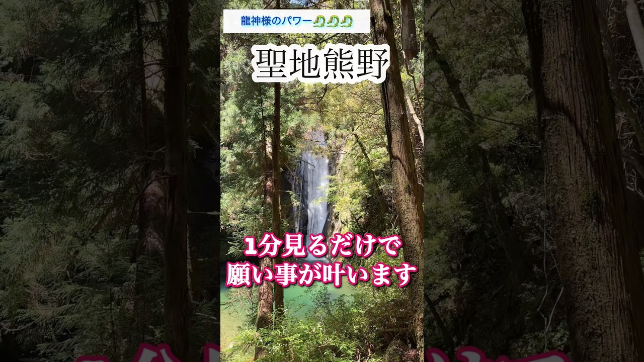もし逃したら2度とないです!24時間後から良いことが次々と起きます!龍神最強パワースポット(那智の滝)#パワースポット #遠隔参拝