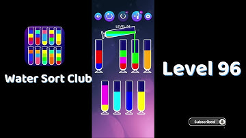 🎮 Water Sort Club Level 96 Walkthrough | Fun Liquid Sorting Game 💧 | SolutionGuruji