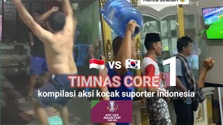 TIMNAS CORE. Kelucuan suporter Indonesia saat Indonesia vs Korea Selatan AFC 2024 8 Besar