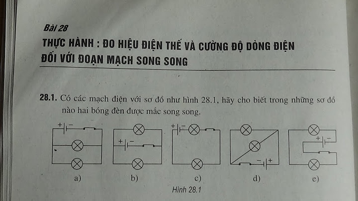 Thực hành: Đo hiệu điện thế và cường độ dòng điện đối với đoạn mạch song song SBT