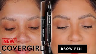 NEW* COVERGIRL EASY BREEZY BROW INK PEN + ALL DAY WEAR TEST *sparse brows*