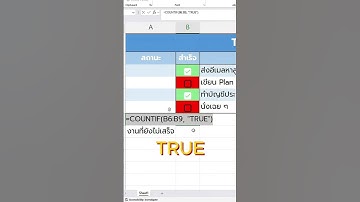 วิธีทำให้เวลาติีกถูกที่ Checkbox นับงานที่เสร็จแล้วใน Excel iwasjame #excelspreadsheet