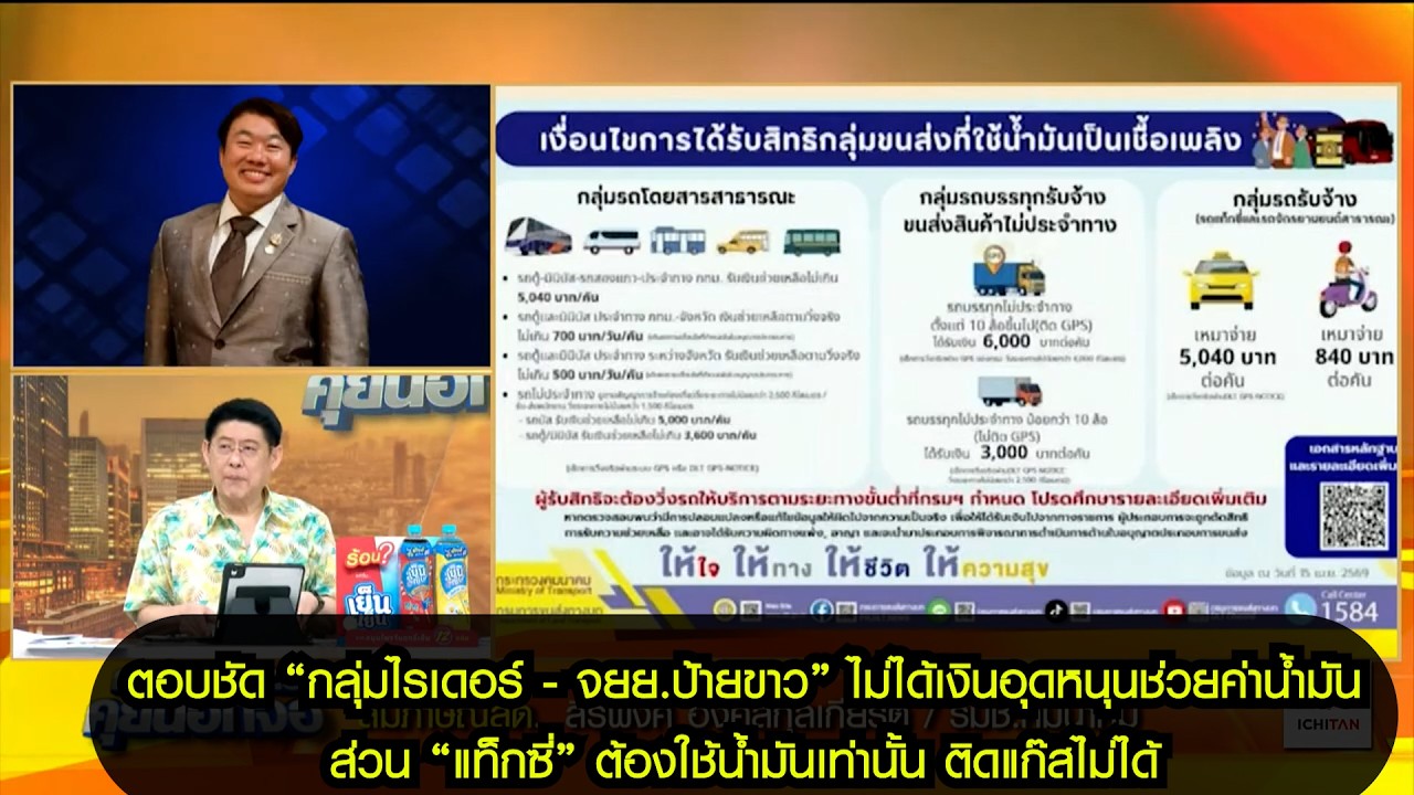 สิริพงษ์เผย กลุ่มไรเดอร์ - จยย.ป้ายขาวไม่ได้เงินอุดหนุนช่วยค่าน้ำมัน , แท็กซี่ ต้องใช้น้ำมันเท่านั้น