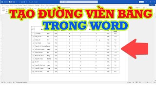 Cách tạo đường viền cho bảng trong Word siêu dễ