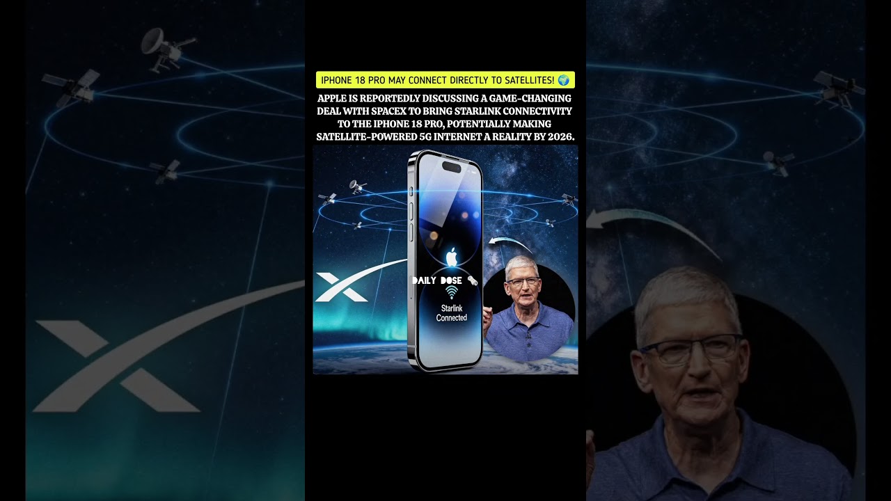 Apple x SpaceX: iPhone 18 to Get Starlink Internet? 📱🚀