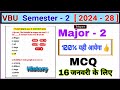 VBU SEM 2 Major - 2 History Objective Question (2024-2028) MCQ