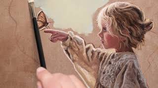 Child & Butterfly | Oil Painting Process