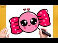  How to Draw a Cute Easy Chocolate Candy ???? Toffee for Kids Step by Step 