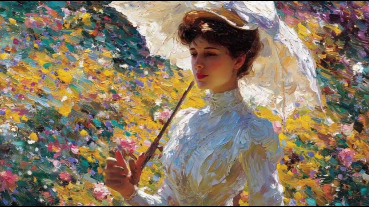 Visual Poem | Gathering Flowers | A Dreamy Dance with Nature's Magic