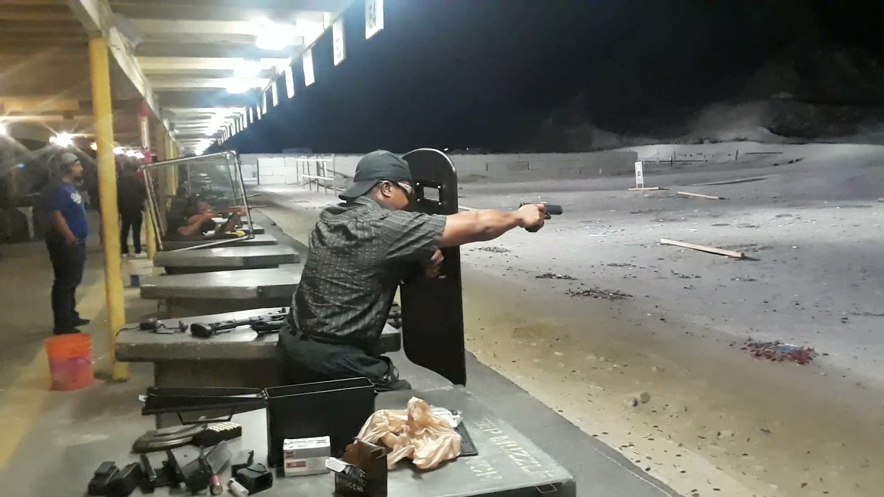 Ballistic Shield with Pistol Training Drill