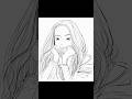 #shorts How to draw a pretty girl 사진 참고해 예쁘게 소녀 그리기