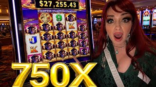 750X!!!! THE BIGGEST BUFFALO STAMPEDE JACKPOT OF MY LIFE!!!! 