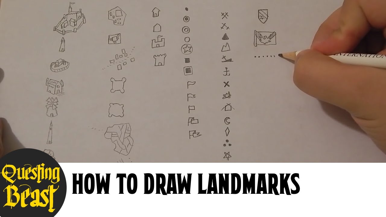 How To Draw Landmarks Fantasy Map Making Tutorial For Dnd Youtube