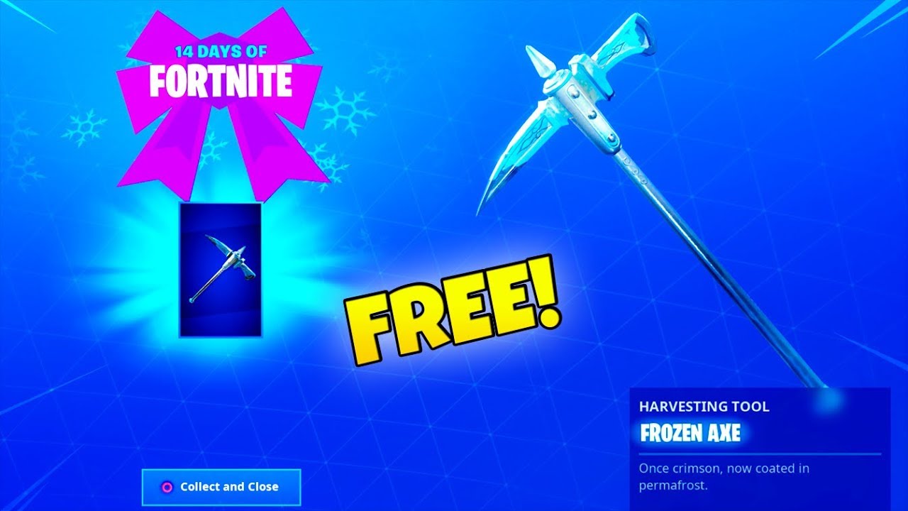 free pickaxe frozen axe fortnite battle royale - fortnite free pickaxe season 8