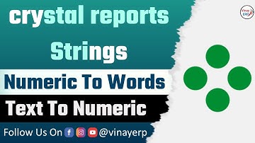 In crystal reports How we Convert Numeric Filed To Words, Text Filed To Words etc. @vinayerp