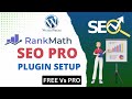 Rank math seo pro plugin setup tutorial for wordpress  free vs pro