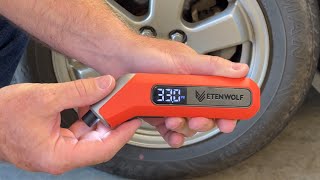 ETENWOLF Digital Tire Pressure Gauge 3-200 PSI - Presta Valve Adaptor