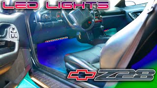 INSTALLING INTERIOR LED LIGHTS IN MY Z28 CAMARO