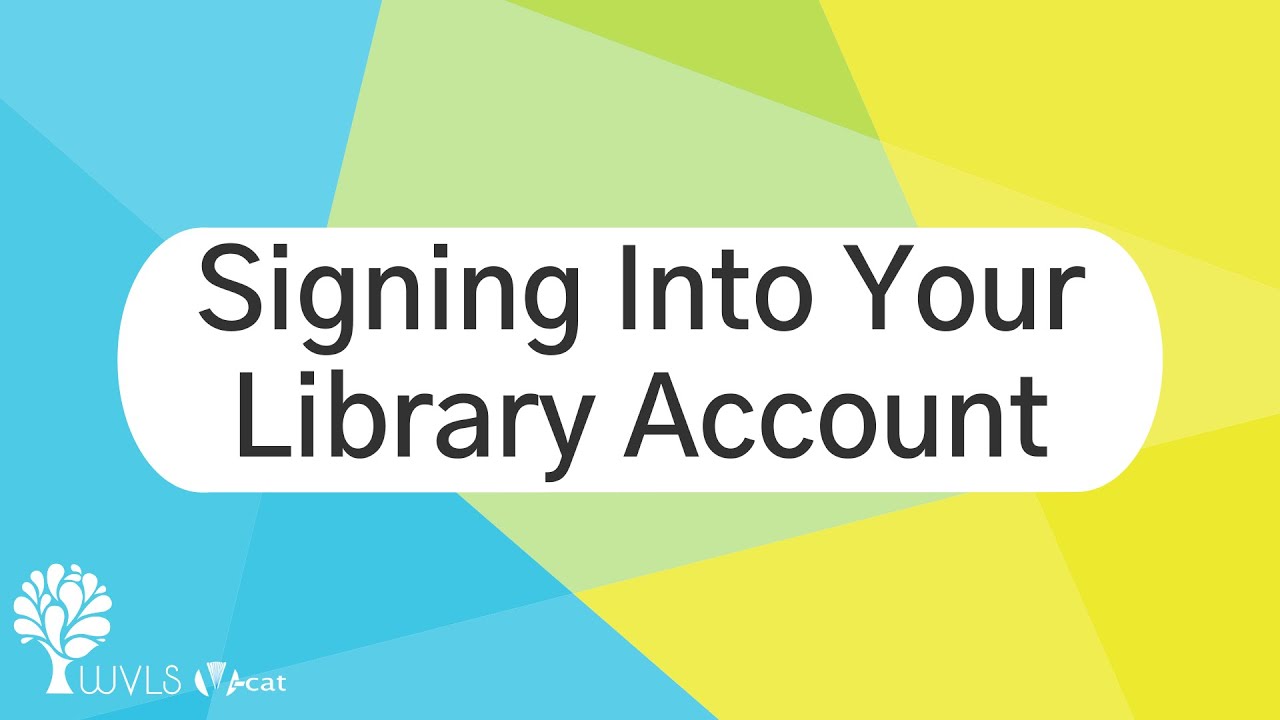 Signing Into Your Library Account - YouTube