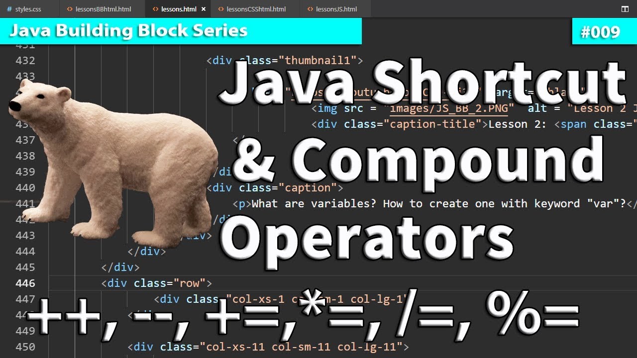 compound assignment or shortcut operators in java