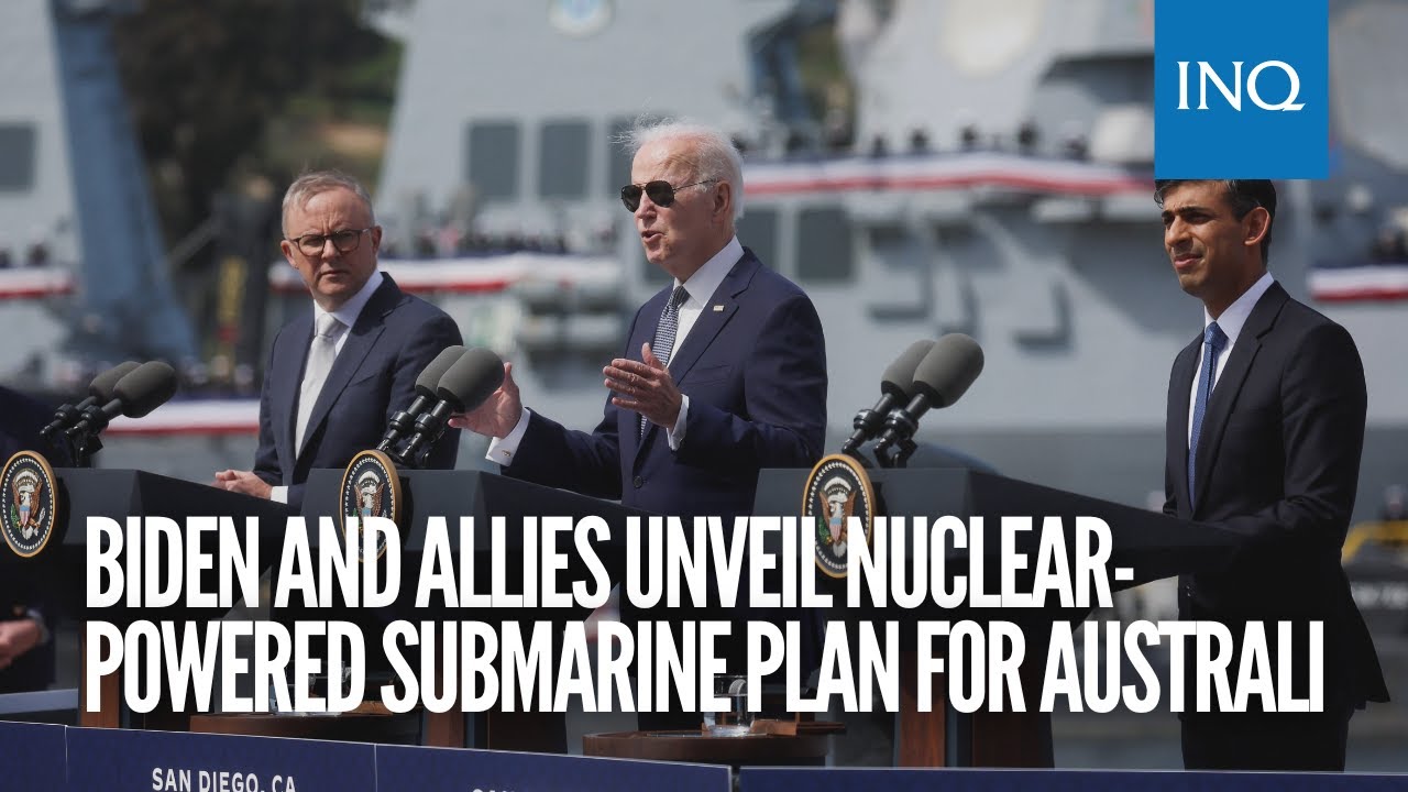 Eyeing China, Biden and allies unveil nuclear powered submarine plan ...