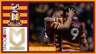 MATCH HIGHLIGHTS: Bradford City v MK Dons