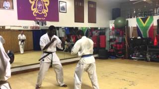 Kyokushin-Kan Los Angeles yellow belt kumite exam