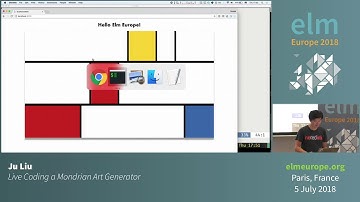 "Live coding a Mondrian generator" by Ju Liu