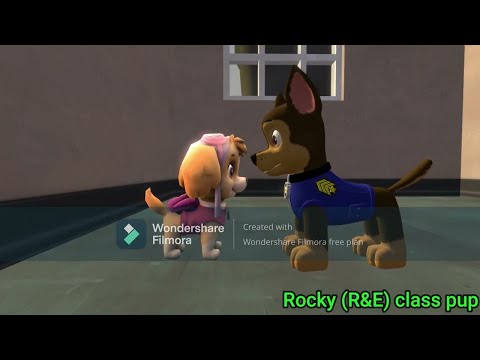 SFM PAW Patrol | Chase touched his paw to her nose and kiss Skye's forehead(Skase moment)