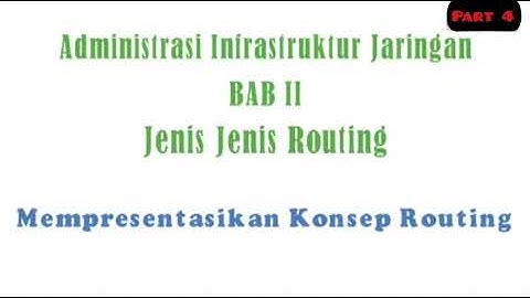 Mempresentasikan Konsep Routing