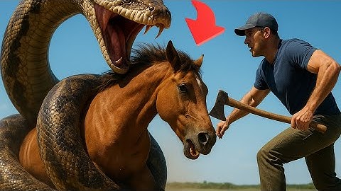 Heroic Rescue Team Saves Helpless Horse from GIANT Python Attack! 🐍🐴