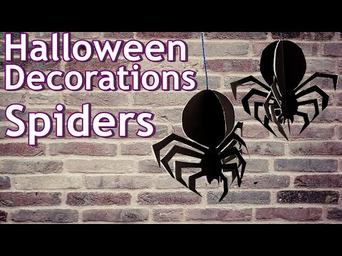 ハロウィン折り紙 蜘蛛 クモの飾り 作り方 Halloween Decorations Origami Kirigami Spider Paper Craft Easy Tutorial Youtube