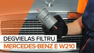 Kā mainīties Degvielas filtrs MERCEDES-BENZ E-CLASS (W210): bezmaksas video