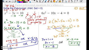 Unit 8 Lesson 1 Video - Solving Equations by Factoring