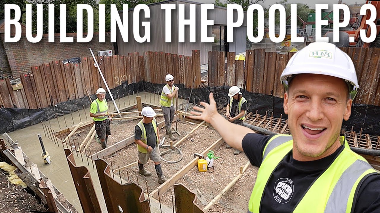 BUILDING AN INDOOR SWIMMING POOL Ep. 3 | Full Home Swimming Pool Build