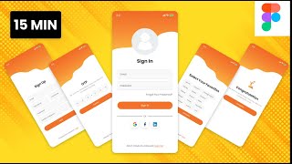 Sign up flow ui ux | ui ux design tutorial for beginners | Mobile App | Figma Tutorial screenshot 1