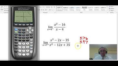 TI-84+ Find a Limit from One Side - Mr. Ryan