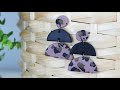 How to make leopard print polymer clay earrings.