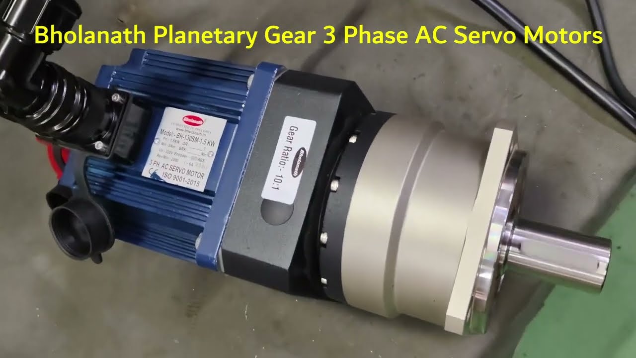 Planetary Gear 3 Phase AC Servo Motor | Absolute Encoder | Ethercat Drive | 1.5KW | Bholanath | Hin
