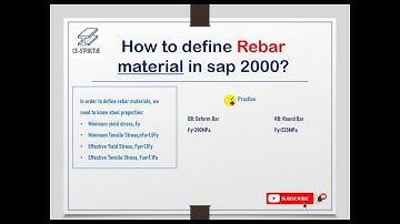 How to Create Rebar Material in Sap2000