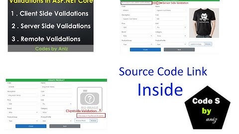 Validations in ASP .NET Core