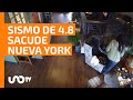 Atípico sismo de 4.8 sacude edificios en Nueva York y dos estados más