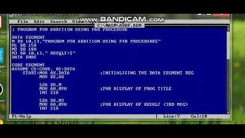 COA Lab- Computer organization and Architecture Lab- SE CSE-IT-Addition using Far Procedure