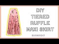 How to Make a Tiered Ruffle Maxi Skirt || Shania DIY