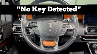 2018 - 2021 lincoln navigator no key detected - how to start with dead remote key fob not working