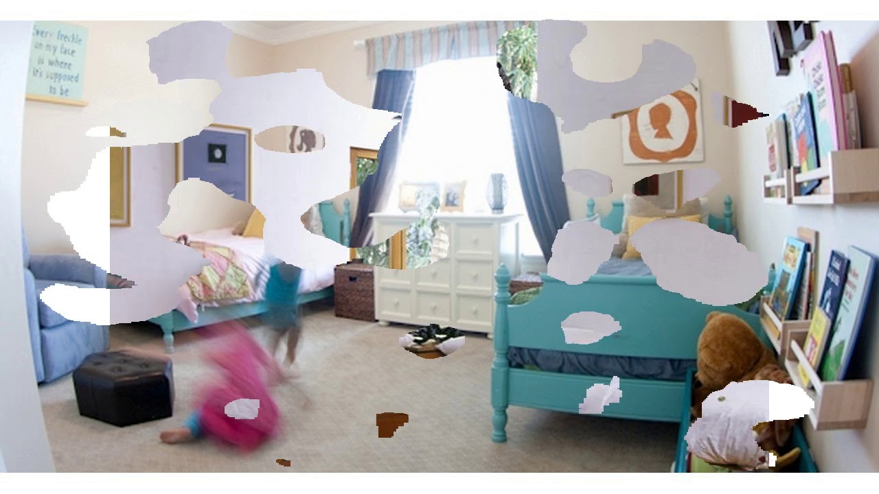 boy and girl room with bunk bed