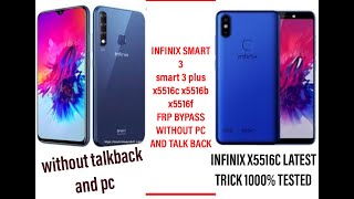 Infinix x5516 C frp bypass without pc 1000% tested. Infinix smart 3 plus frp Smart 3 frp bypass 2020